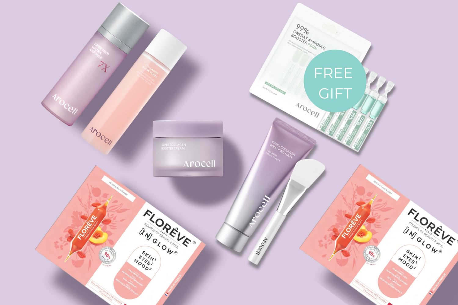 Glass skincare routine set